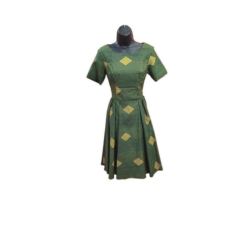 1950's Inspired Handmade African Print /Fabric Dress